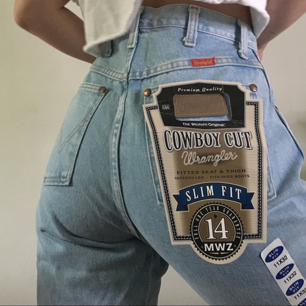 BNWT DEADSTOCK wrangler light wash mom jeans